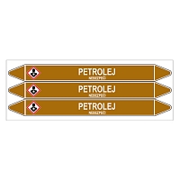 Značení potrubí, petrolej,3 ks, 355 × 37 mm